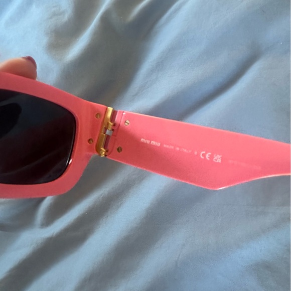 MIU MIU Hot Pink Logo Sunglasses - Picture 6 of 16